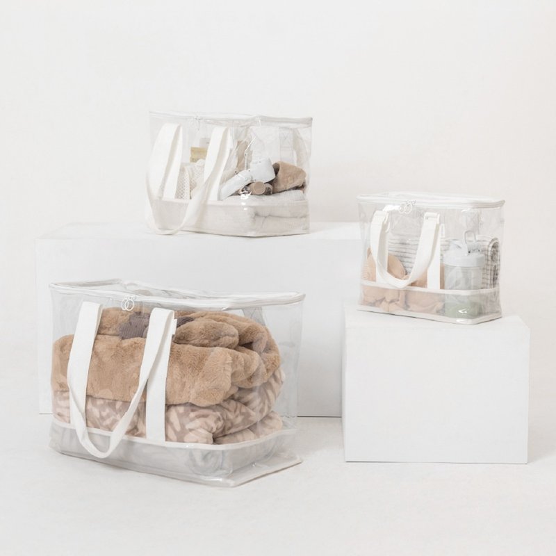 Suzzi 透透袋 - 全能三袋组(S+M+L) - 2色可选 - 化妆包/杂物包 - 其他材质 白色