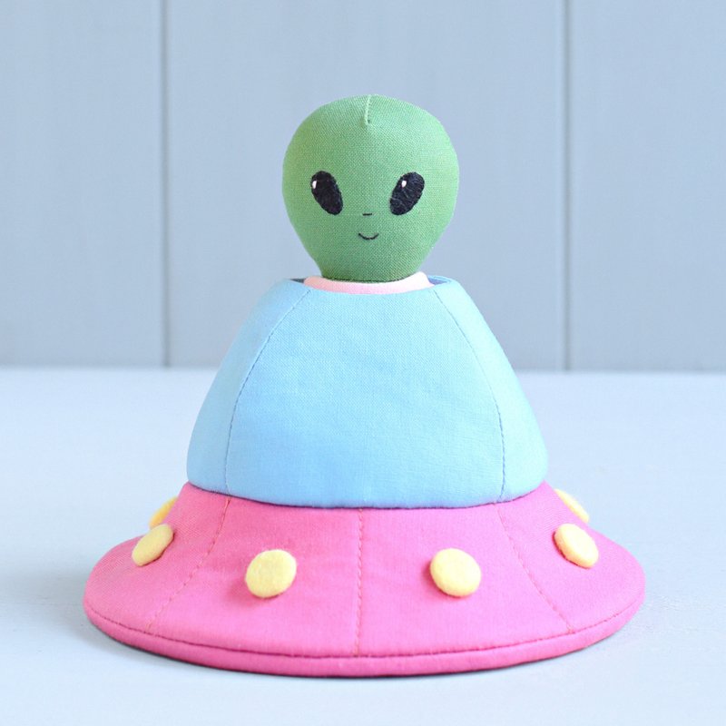 2 个 PDF 迷你外星人娃娃和飞碟 (UFO) 缝纫图案套装 - 手工艺教程/工具书 - 其他材质 