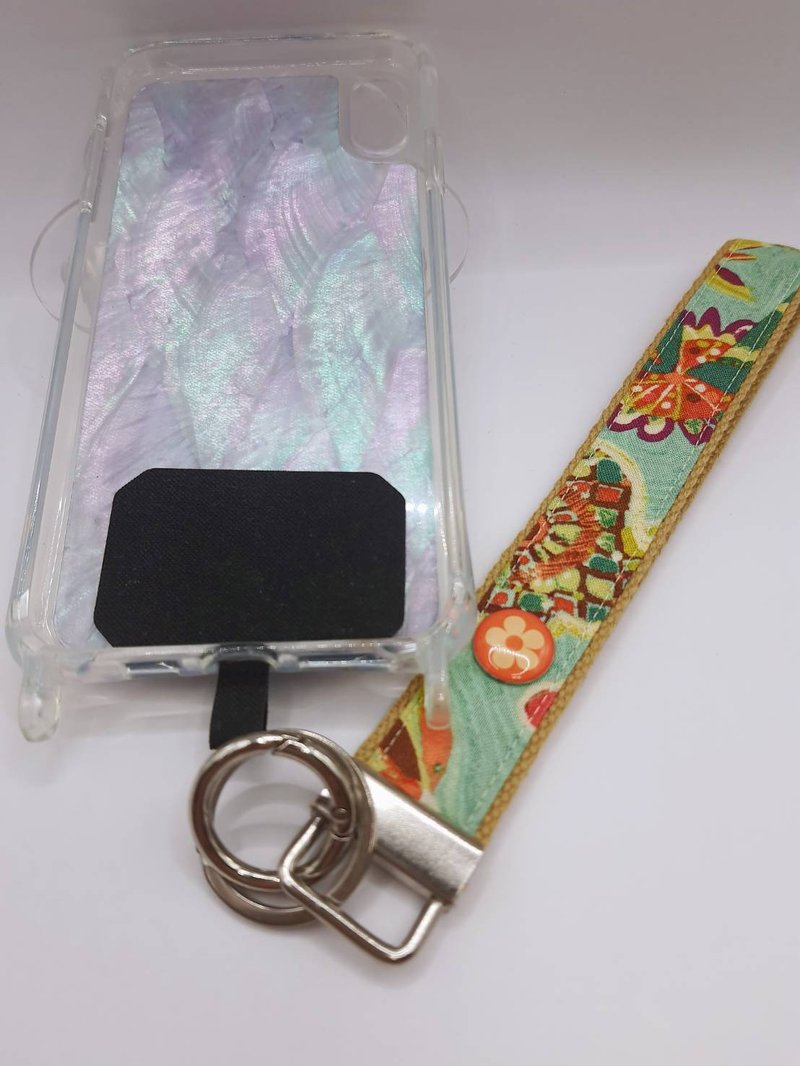 开幕赠手机挂片和万用扣圈之多功能手机挽带/钥匙圈/相机挽带 - 挂绳/吊绳 - 棉．麻 绿色