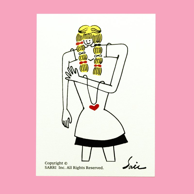 明信片 小海报 防水贴纸 机车贴纸 行李箱贴纸 拿着 卡片 万用卡 - 卡片/明信片 - 纸 粉红色