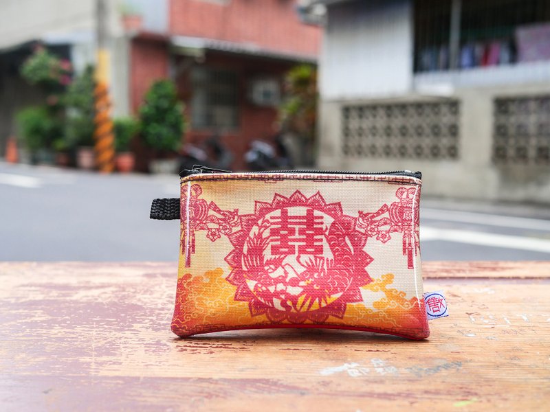零钱包 Coin Case - 红囍 - 零钱包 - 棉．麻 红色