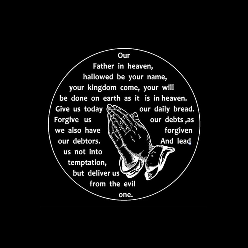 主祷文英文版Lord's Prayer and Praying Hands - 颈链 - 琉璃 