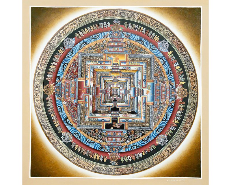 天体时轮曼陀罗唐卡 – 宇宙的映像 - 墙贴/壁贴 - 其他材质 多色