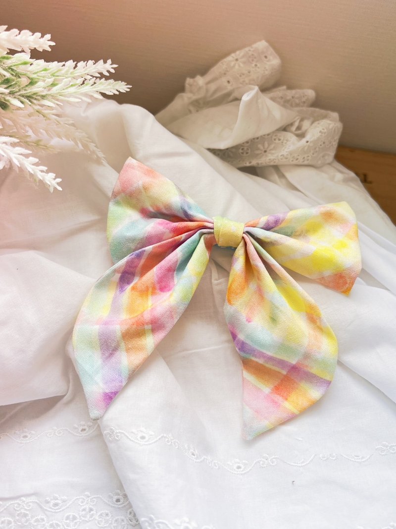 Murmur手作-可爱蝴蝶结发夹/弹簧夹 - 发饰 - 棉．麻 