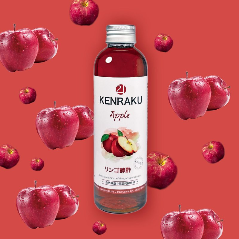 健乐21 苹果酵酢180ml 天然纯酿造 长时发酵熟成 - 醋/水果醋 - 浓缩/萃取物 红色