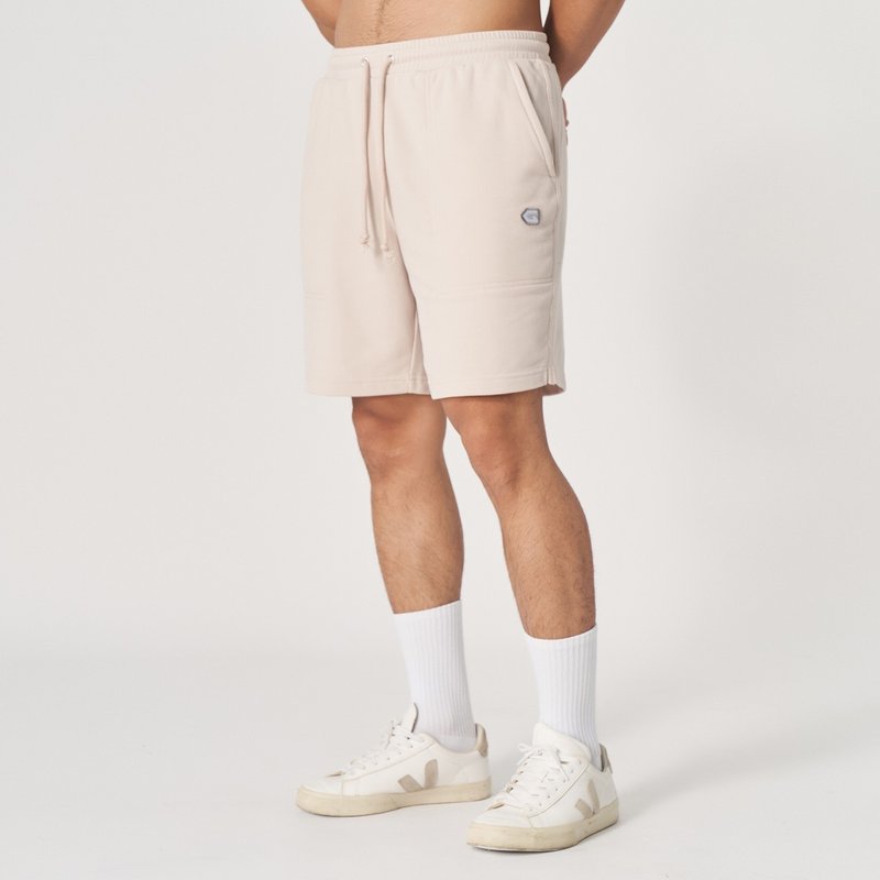 【GLADE.】Cozy休闲运动男短裤 (浅卡其) - 男装运动裤 - 棉．麻 卡其色