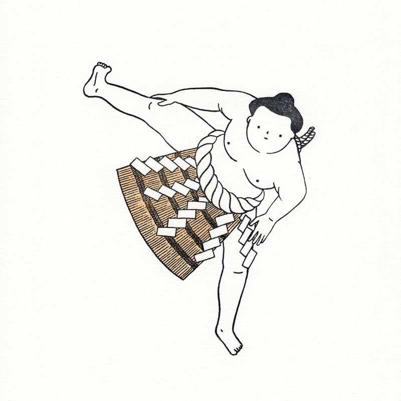 Sumo No.1 - Letterpress Print Limited Edition of 20 - 海报/装饰画/版画 - 纸 金色