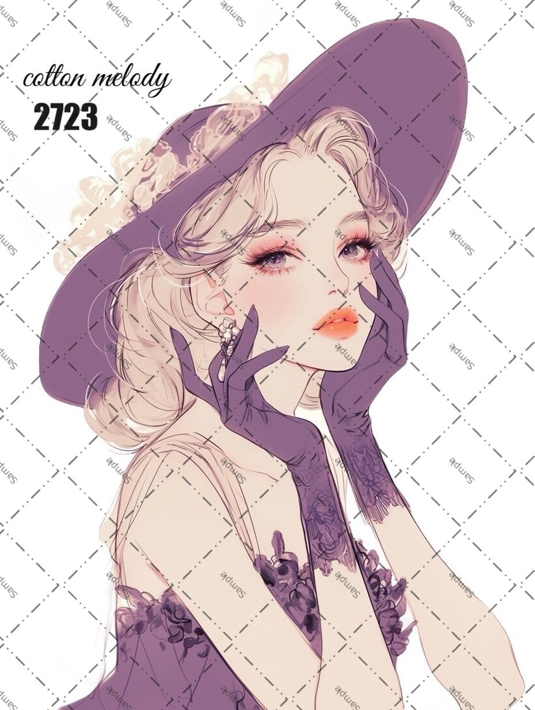 original sticker no.2723 人物贴纸 原创贴纸 原创人物贴纸 装饰贴纸 cotton melody - 贴纸 - 纸 