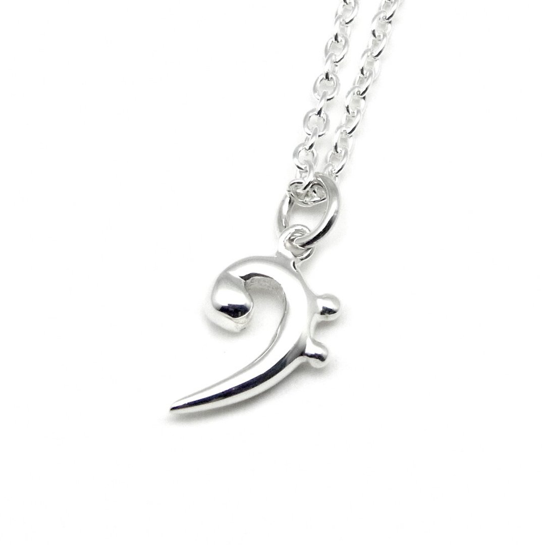 F clef Necklace - 项链 - 纯银 