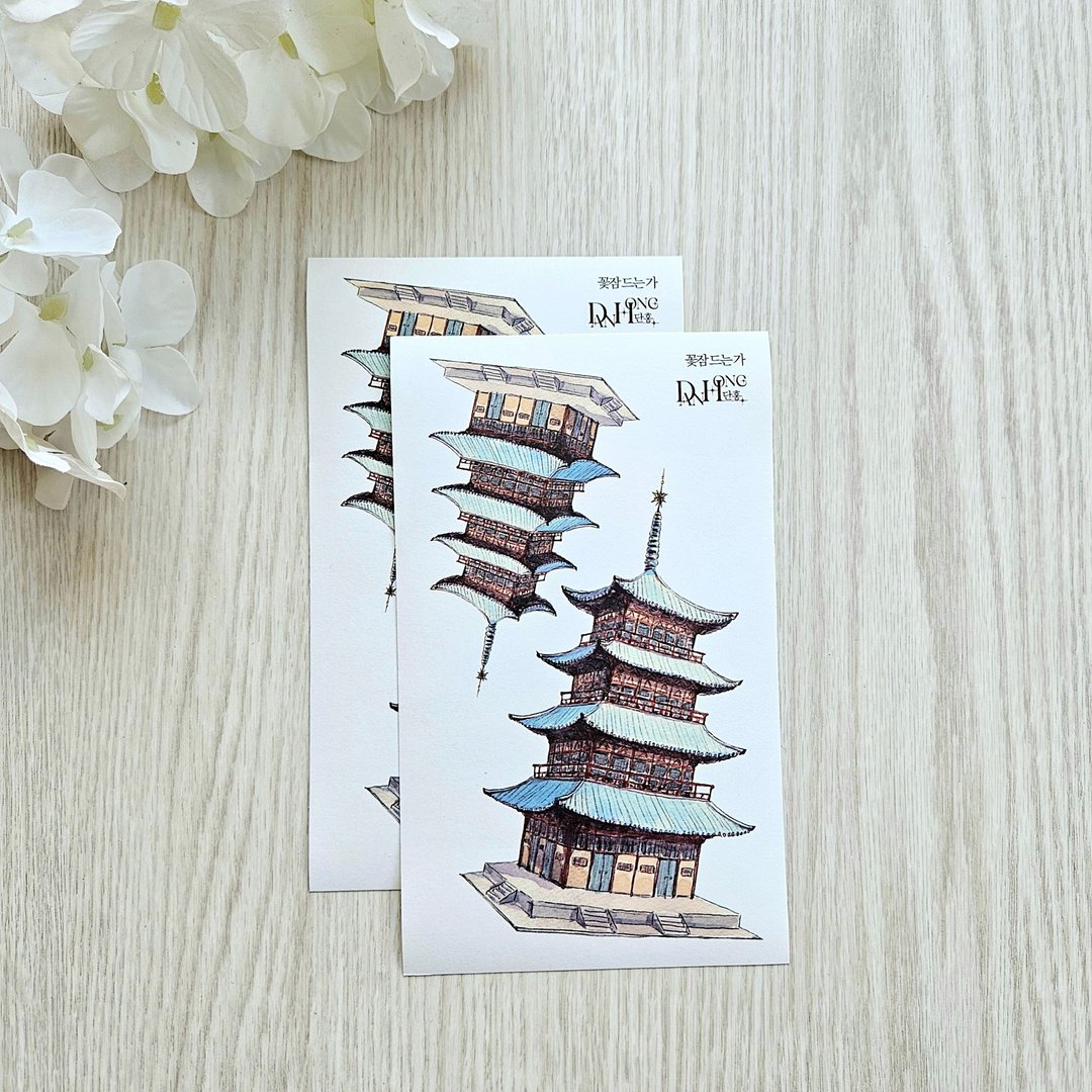 jin_东方风情纸质贴纸_木塔 - 贴纸 - 纸 