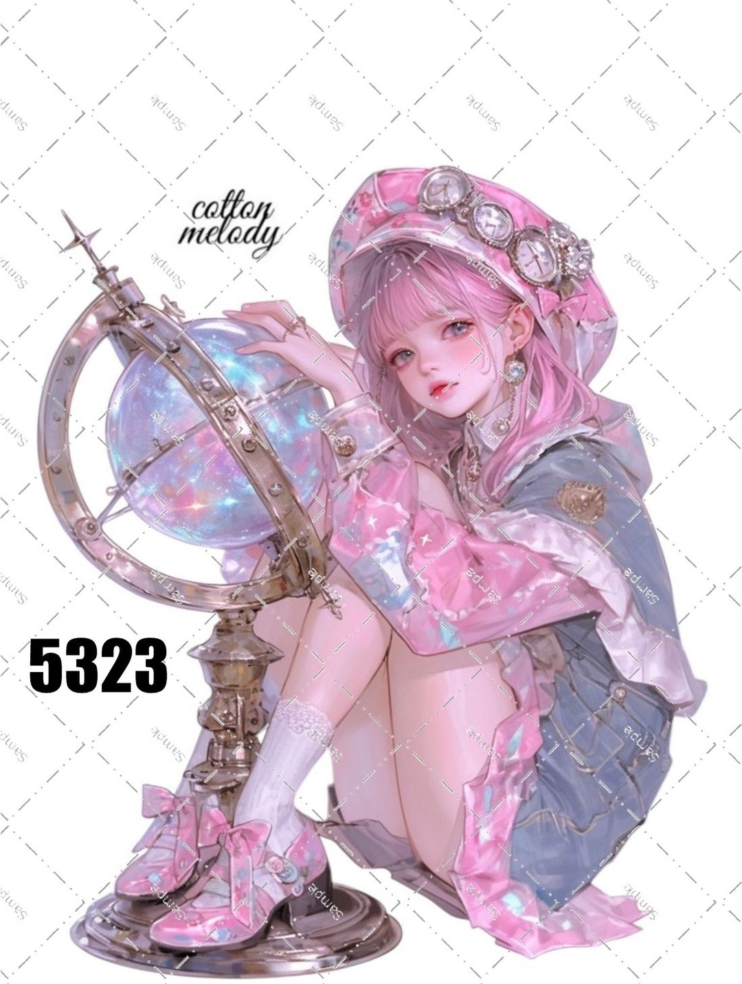original sticker no.5323 人物贴纸 原创贴纸 原创人物贴纸 装饰贴纸 cotton melody - 贴纸 - 纸 