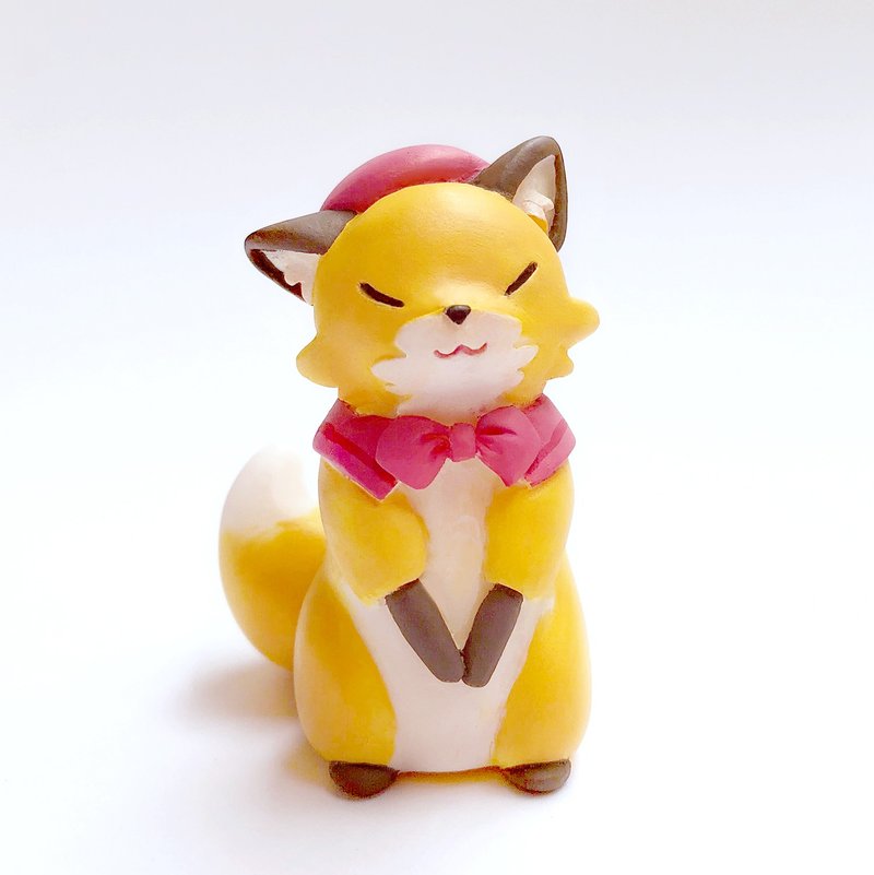 |间奏等待中|合唱团小狐狸模型 - 摆饰 - 树脂 橘色