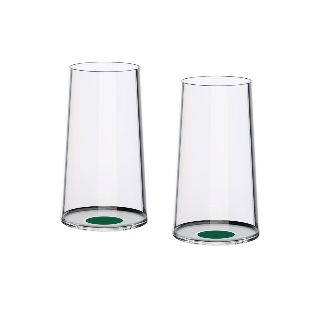 SplitGlass 水晶玻璃酒杯 - 2 件套装 (绿色) - 酒杯/酒器 - 玻璃 透明