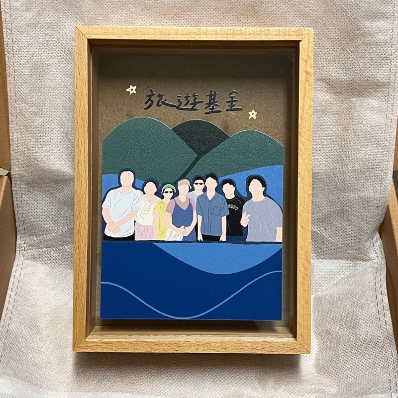 【定制化存钱筒】北欧风木质透明存钱筒、居家摆设、旅游基金 - 储蓄罐 - 树脂 咖啡色