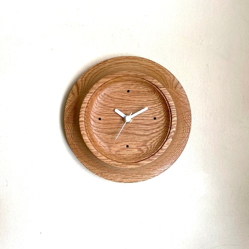 挂钟 MARU 橡木 直径16.3cm - 时钟/闹钟 - 木头 