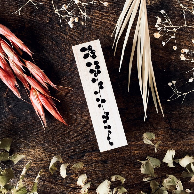 Botanical rubber stamp Liana no.8 - 印章/印台 - 木头 咖啡色