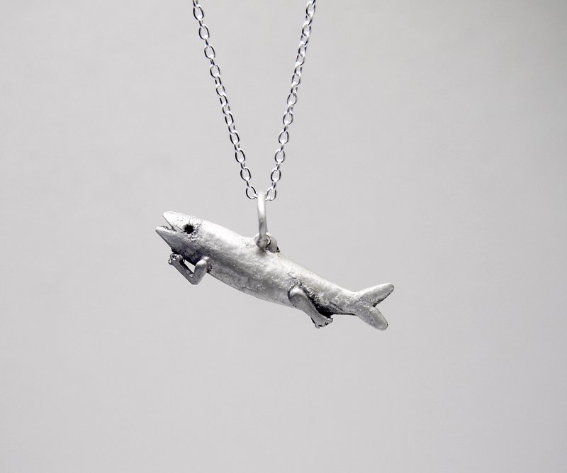 【Animals系列】 #b13 人鱼项链/ 925银/ 手工礼物/ 定制化 - 项链 - 银 银色