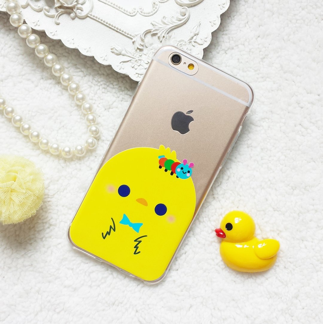 小鸡透明果冻手机壳iphone 11 Pro XR 6s Plus Samsung Galaxy S9 - 手机壳/手机套 - 硅胶 透明