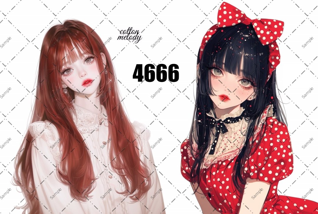 original sticker no.4666 人物贴纸 原创贴纸 原创人物贴纸 装饰贴纸 cotton melody - 贴纸 - 纸 