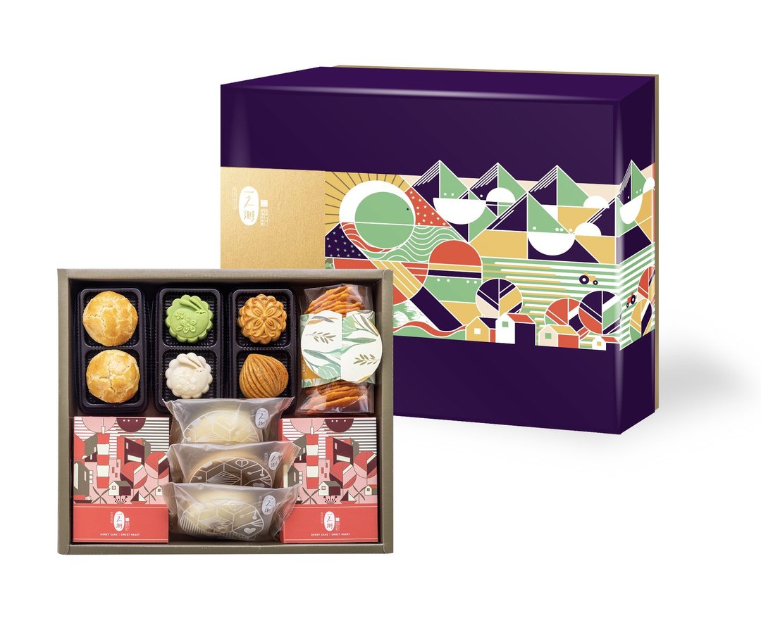 【2021中秋礼盒】品山邀月 (B) 3盒组 - 蛋糕/甜点 - 新鲜食材 橘色