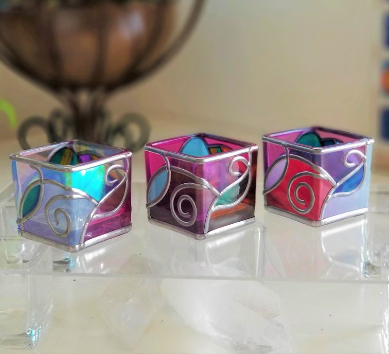 LED Candle set of 3 　Ryukyu Dawn１ - 灯具/灯饰 - 玻璃 多色