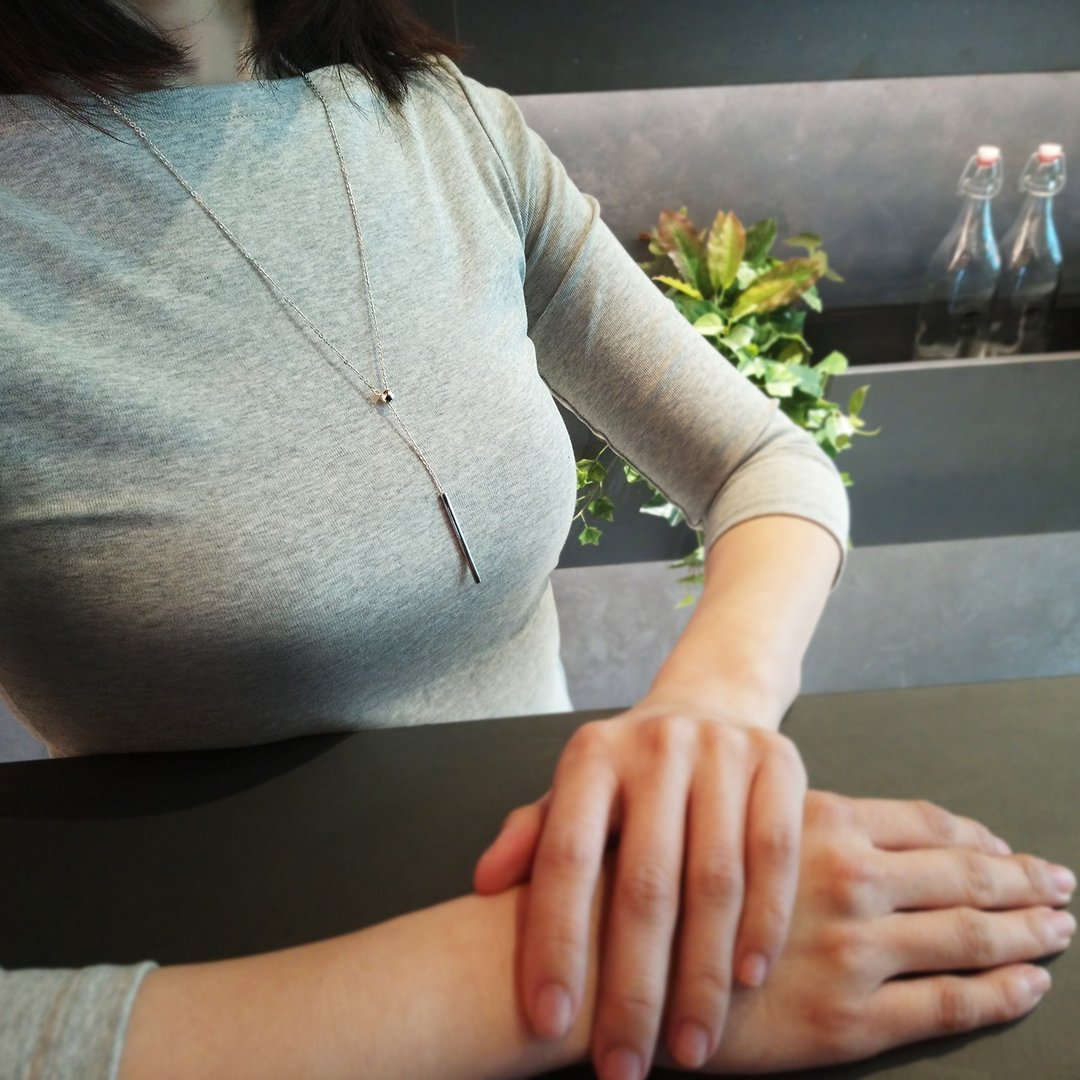 rain necklace_细雨项链 925银 限量 珠宝 婚戒订制 台湾品牌 - 项链 - 银 银色