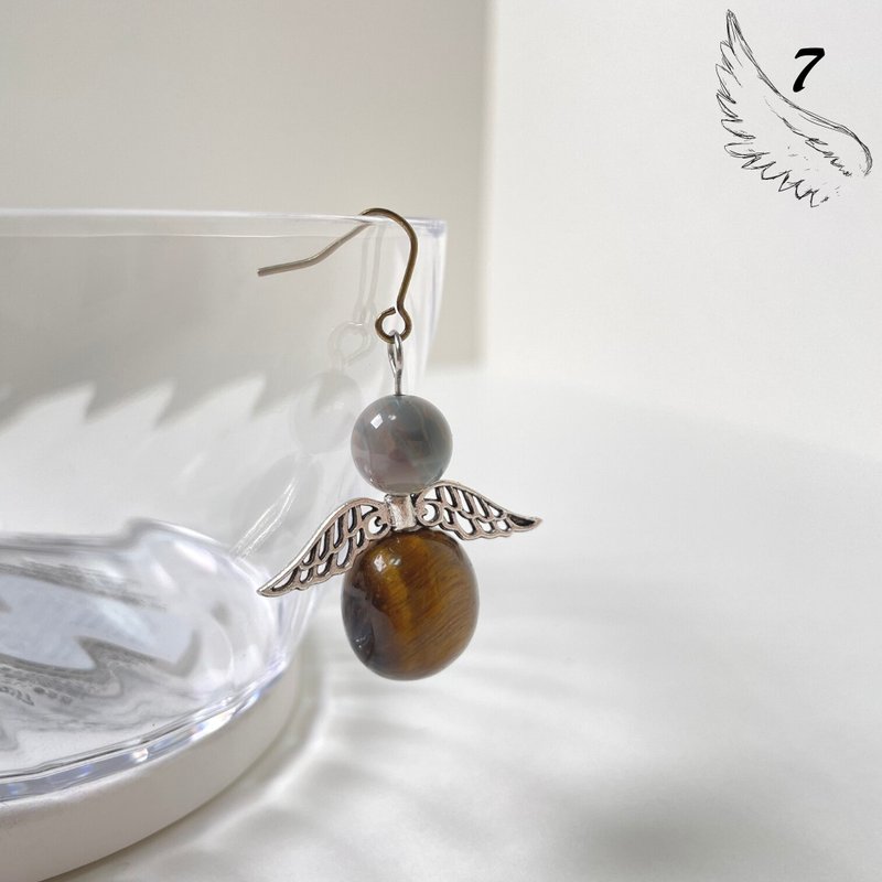 112107阿拉善/天然/水晶/饰品/项链/耳环/手作/圣诞/圣诞节/新年 - 耳环/耳夹 - 水晶 多色