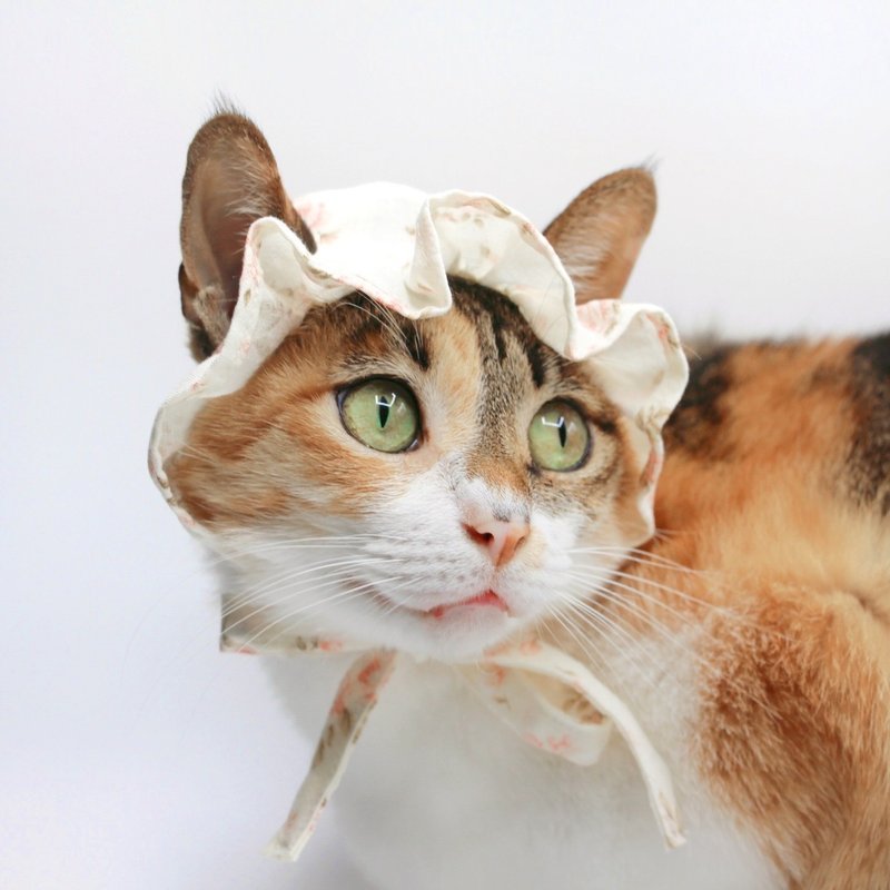 春日玫瑰遮阳帽 - 衣/帽 - 棉．麻 白色