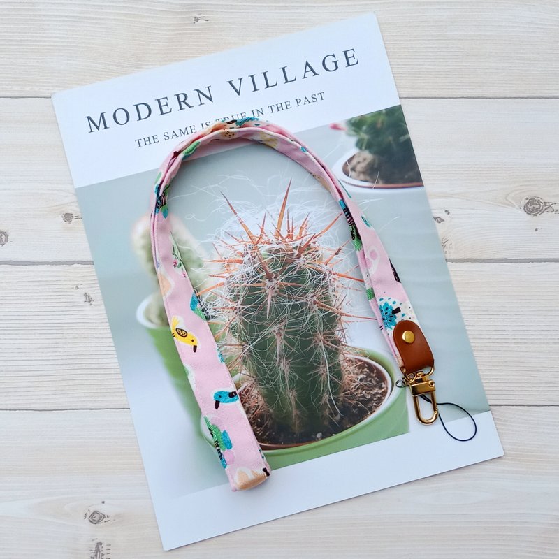 【手机背带】松鼠/皮片铆钉版 - 手机配件 - 棉．麻 粉红色