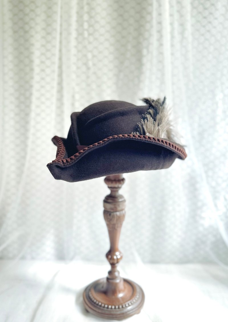 手工造型羊毛帽- Sylphi - 帽子 - 羊毛 灰色