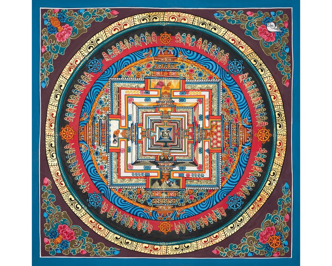 **金色西藏曼陀罗——时轮金刚手绘唐卡** - 墙贴/壁贴 - 其他材质 多色
