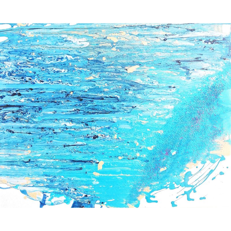 Seascape Painting Wave Original Art Ocean Wall Art Wave Artwork Home Decor Art - 海报/装饰画/版画 - 压克力 多色