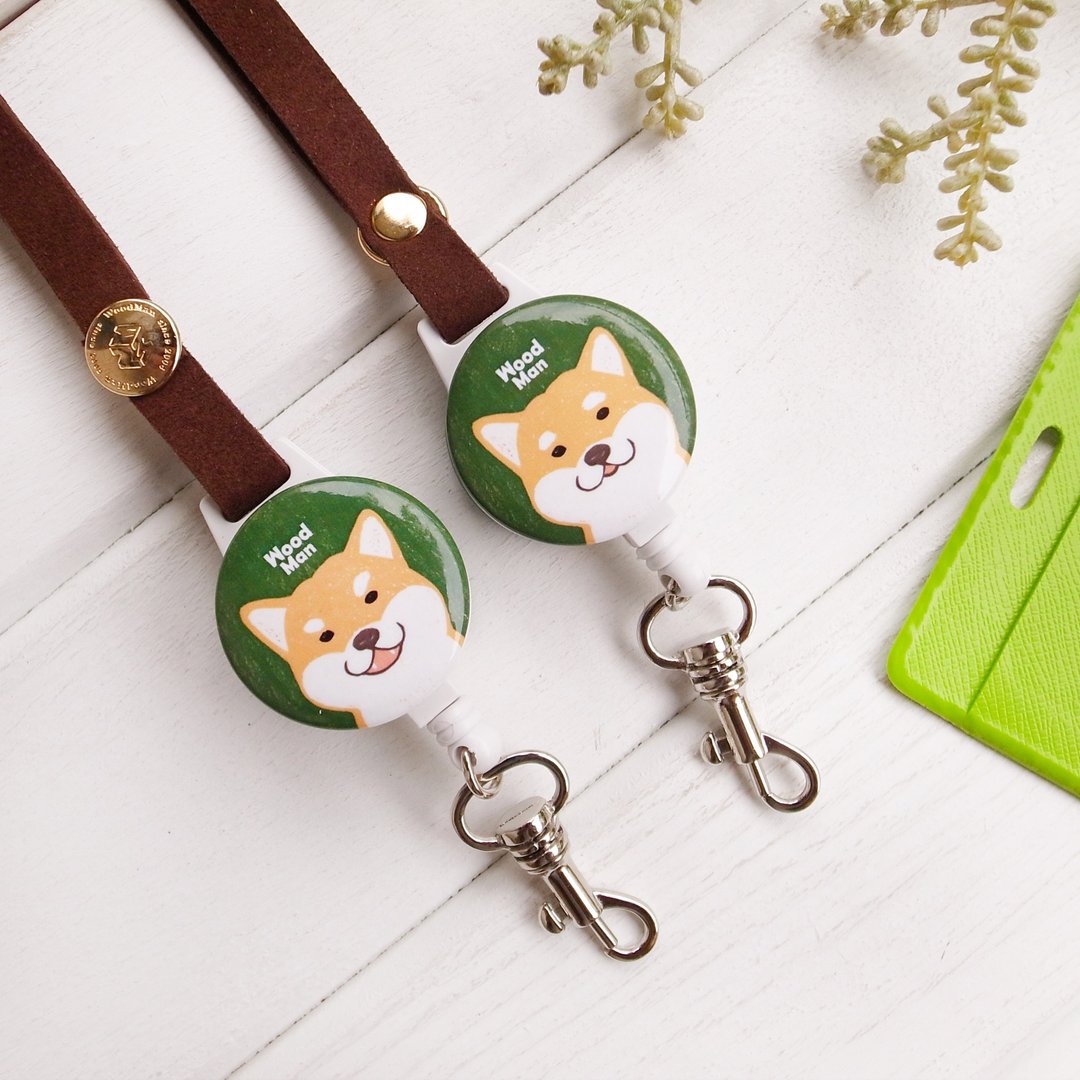 柴犬好可爱,伸缩票卡夹 - 证件套/卡套 - 塑料 绿色