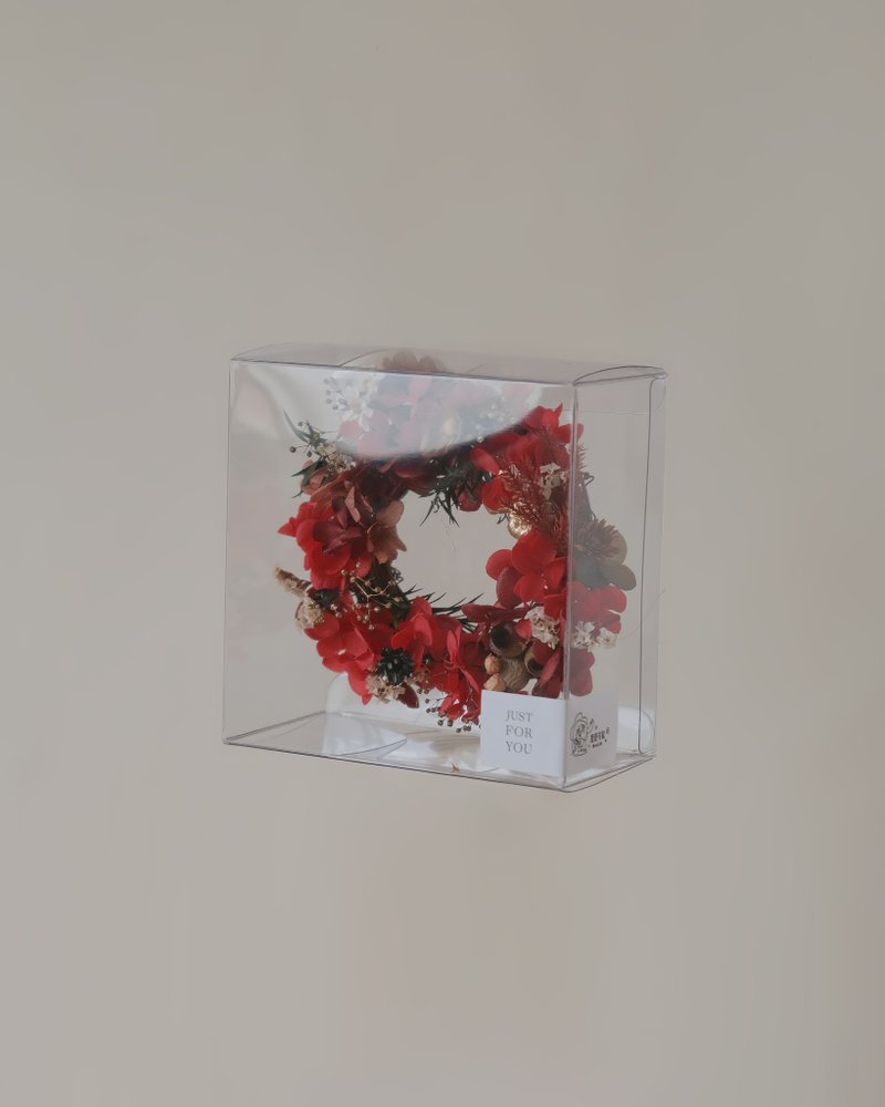 【圣诞礼盒】xuli.96 可爱小巧 永生花花圈 - 干燥花/捧花 - 植物．花 