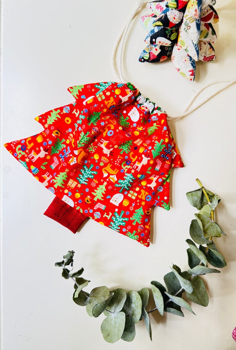 耶诞束口袋 - 束口袋双肩包 - 棉．麻 红色