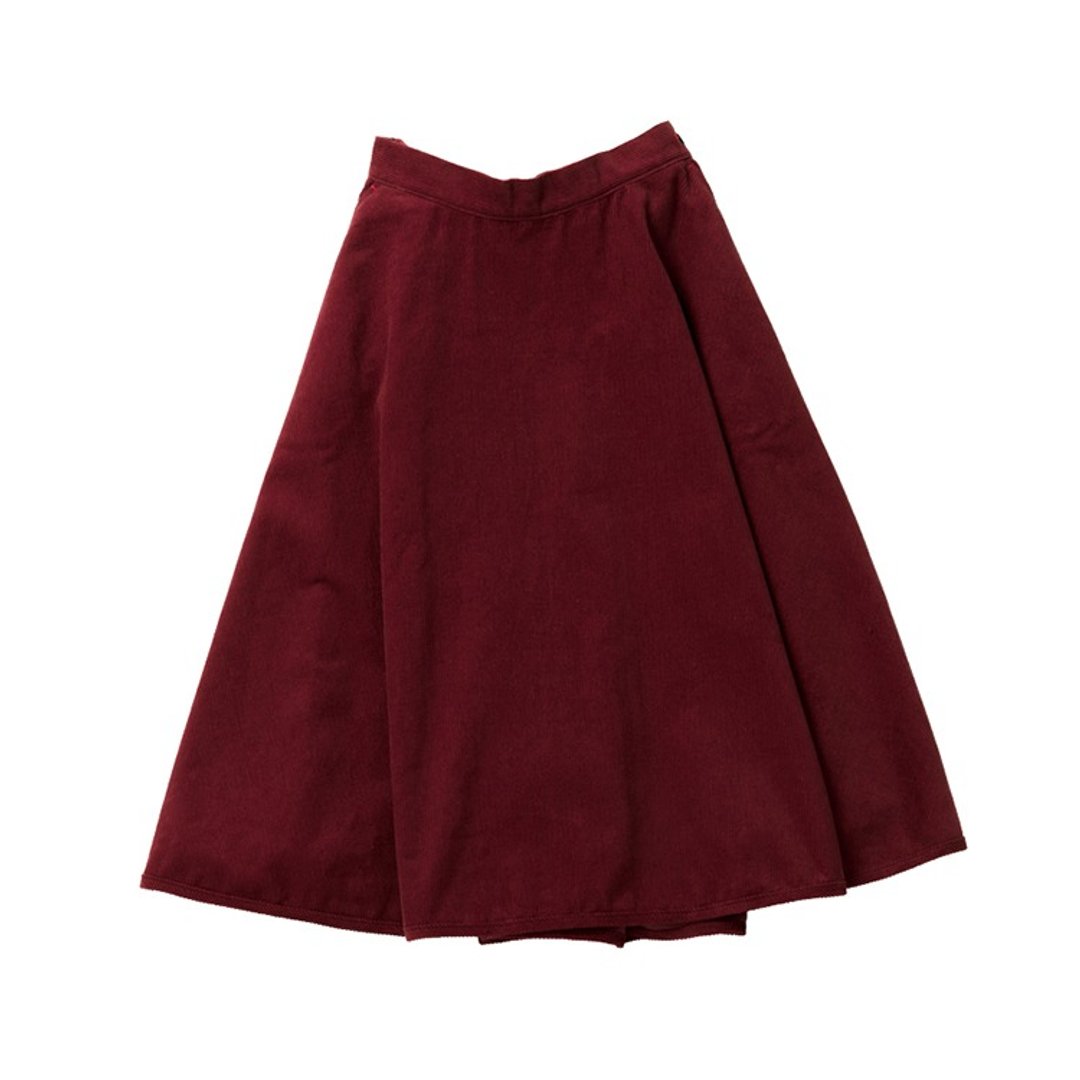 "TOM'S SUMMER" MIDI CIRCLE SKIRT - 裙子 - 棉．麻 红色