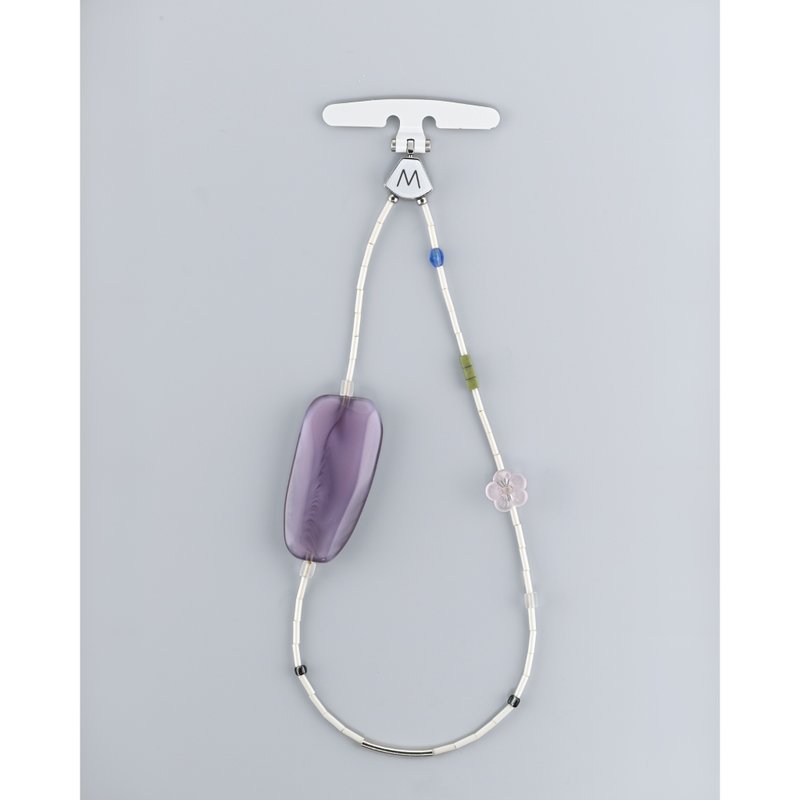 M.Beads 日本串珠手机手链 /手机链 Lavender - 吊饰 - 其他材质 紫色