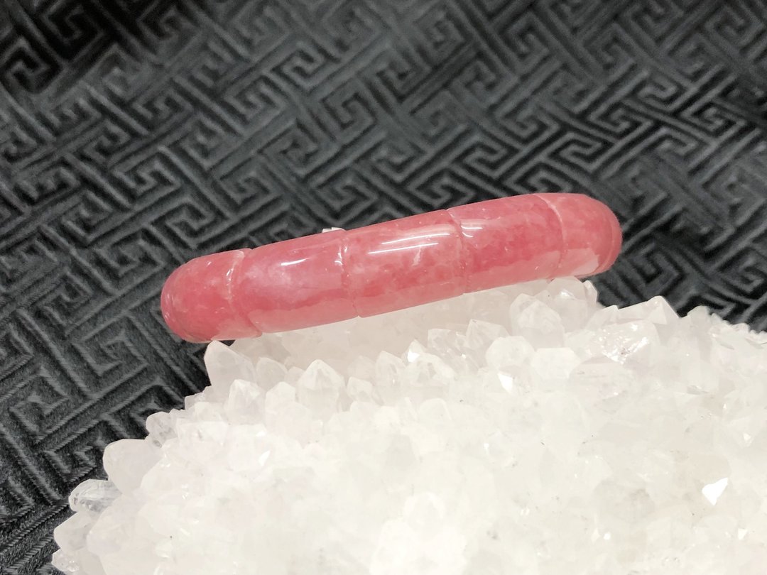 快速出货 天然红纹石手链、印加玫瑰、菱锰矿、手排 厚装 - 手链/手环 - 水晶 粉红色