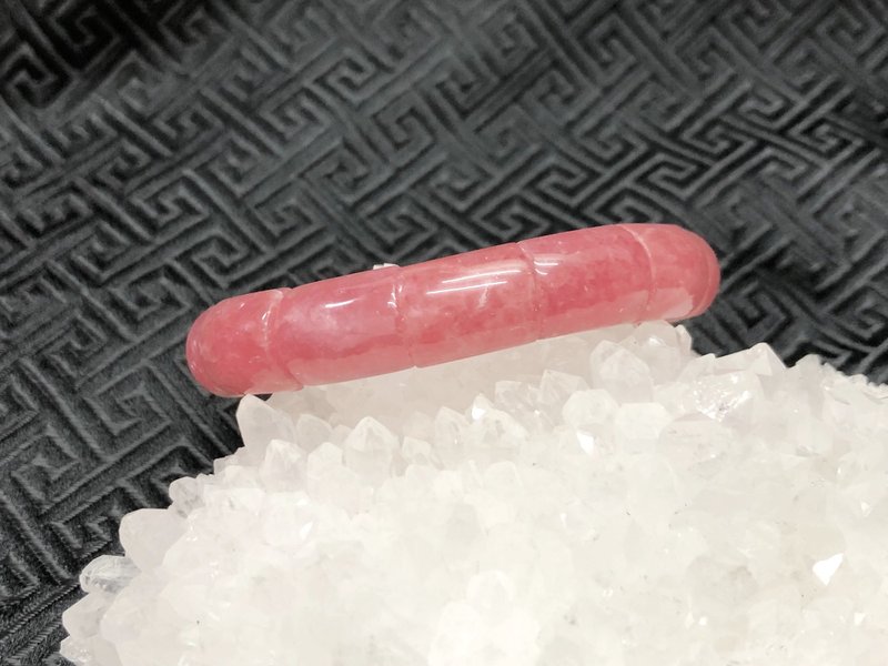 快速出货 天然红纹石手链、印加玫瑰、菱锰矿、手排 厚装 - 手链/手环 - 水晶 粉红色