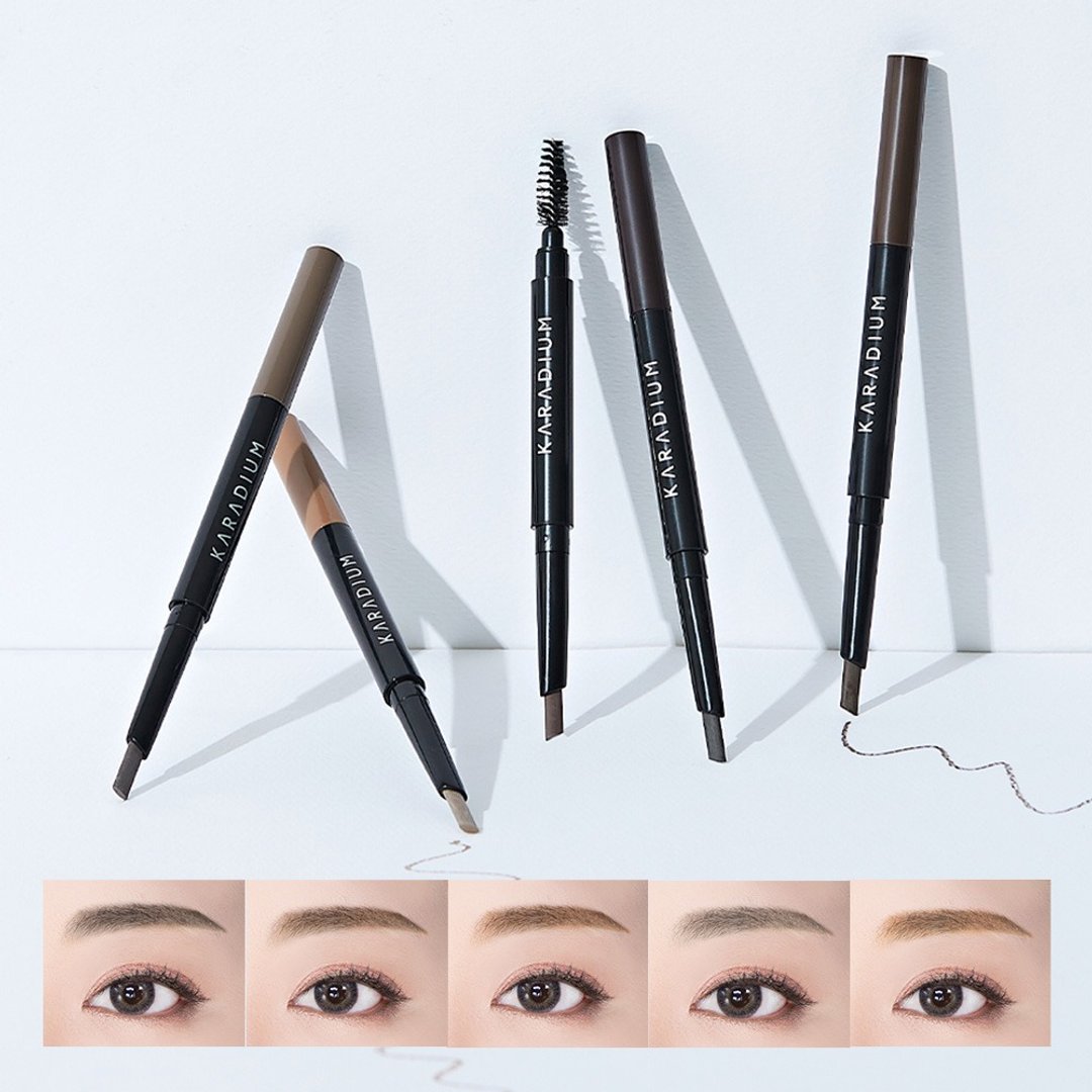 【官方旗舰店】KARADIUM 超玩美方形眉笔 5色 斜角笔芯滑顺显色 - 眼/眉部彩妆 - 其他材质 咖啡色