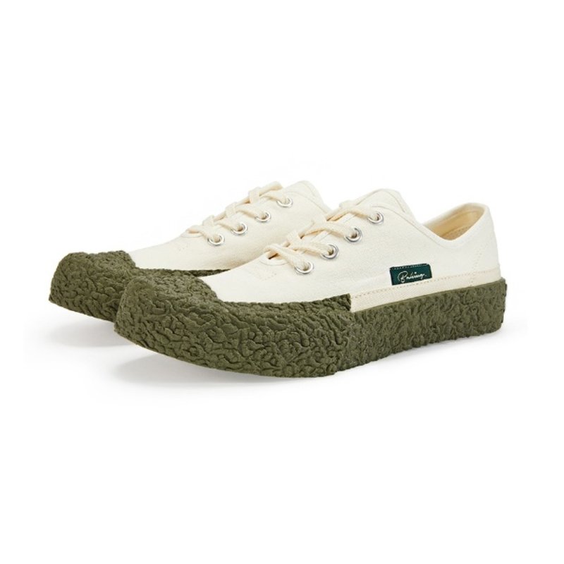 BAKE-SOLE Crust White /  Canvas Shoes_Basil - 男款休闲鞋 - 棉 白色