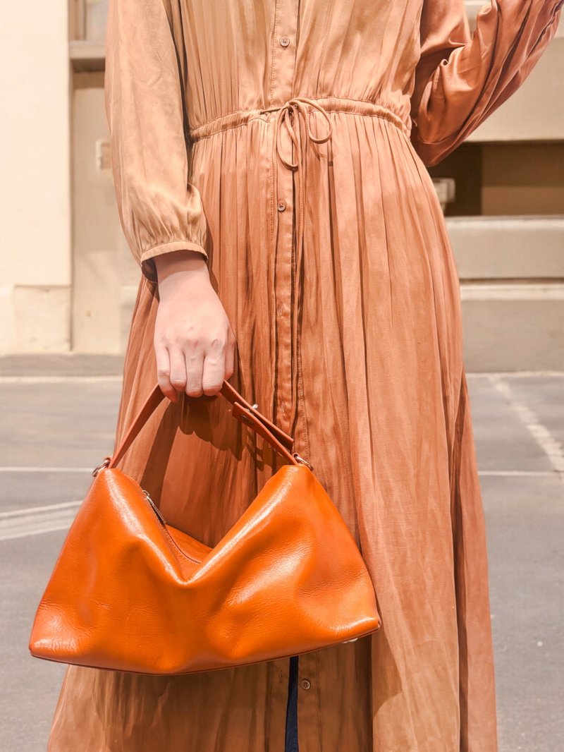 Bilbao多背真皮软包-双色 - 侧背包/斜挎包 - 真皮 黑色