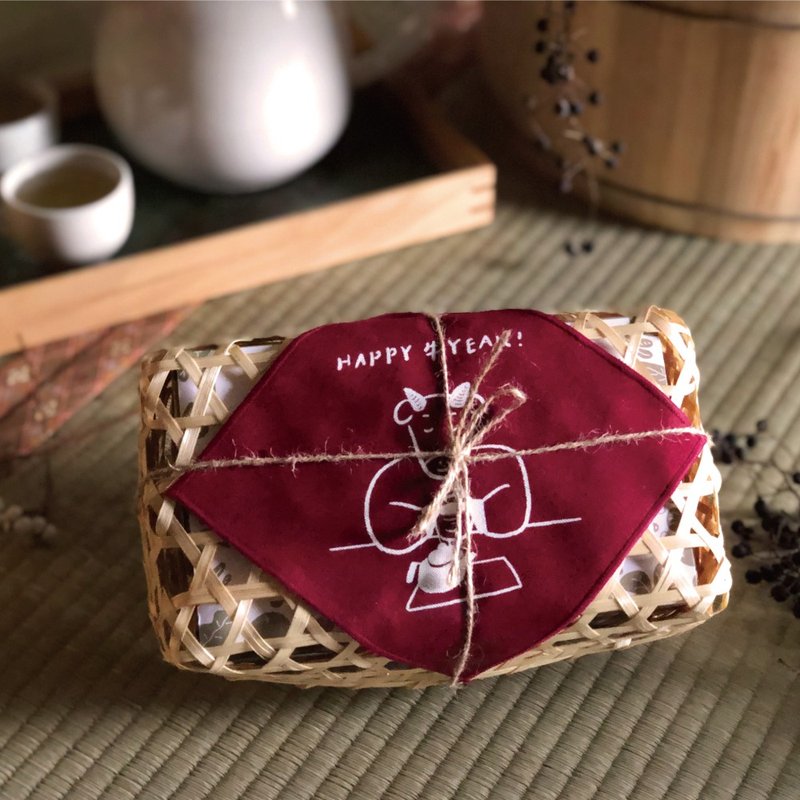 Happy牛Year款春联 |  (任选两款汉方茶+原色手工竹编盒) - 健康/养生 - 新鲜食材 透明