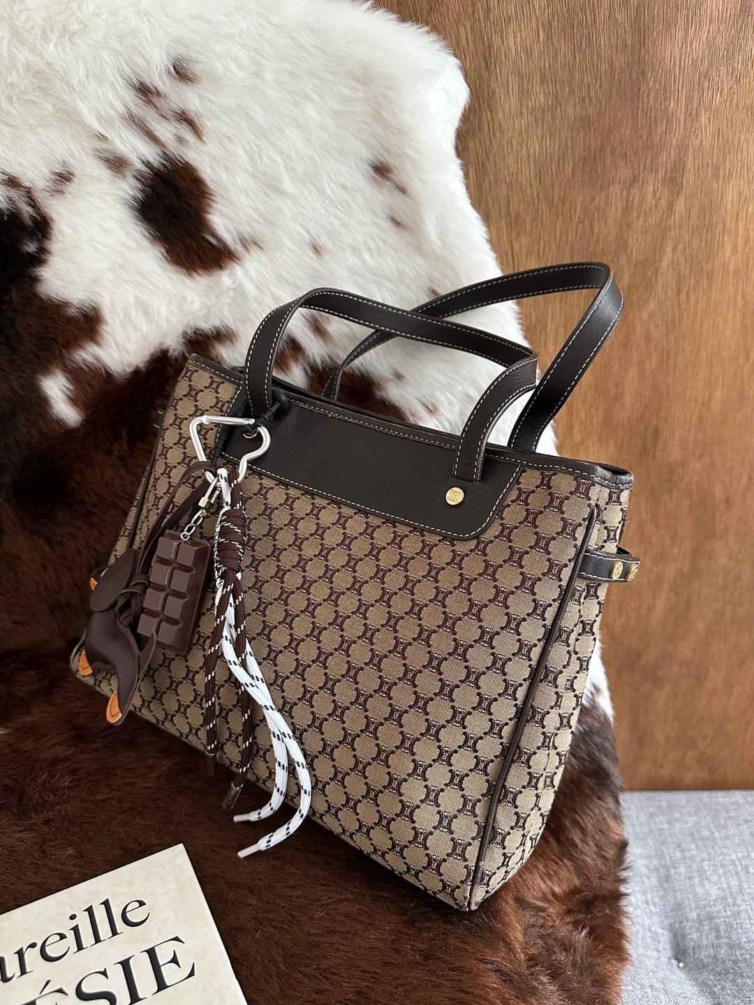 中古包 Celine 赛琳 经典老花托特包 - 手提包/手提袋 - 其他材质 卡其色