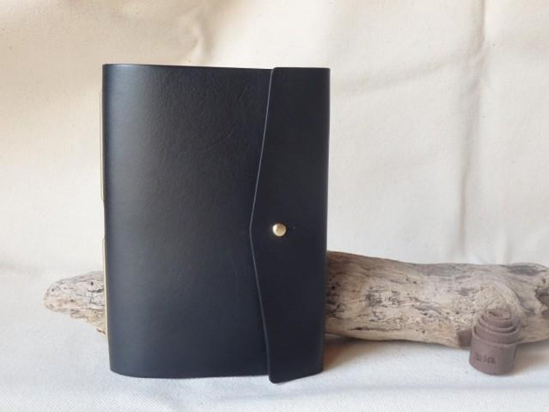 Large-capacity leather card case (Giboshi specification) / Black - 名片夹/名片盒 - 真皮 黑色
