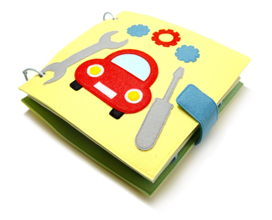 Transport cloth book, gift for toddler - 玩具/玩偶 - 环保材料 黄色