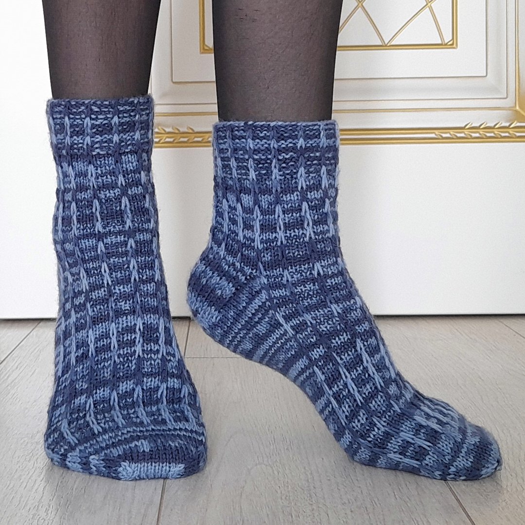 Warm women socks knitting pattern pdf, pattern knit wool socks - 线上课程/教学影片 - 其他材质 