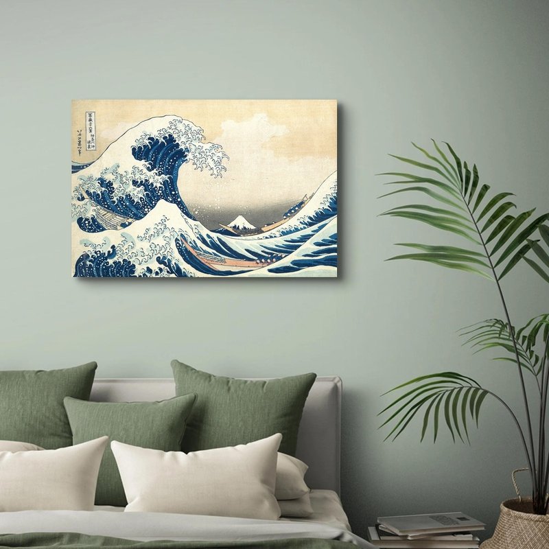 富岳三十六景　神奈川冲浪里葛饰北斋 艺术微喷无框画 - 海报/装饰画/版画 - 聚酯纤维 
