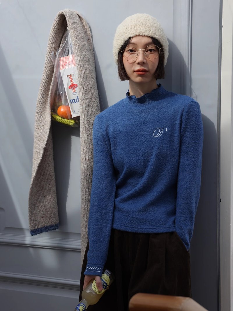 odd maker纯色长袖弹力打底衫女内搭秋冬复古百搭针织长袖上衣 - 女装上衣 - 其他人造纤维 