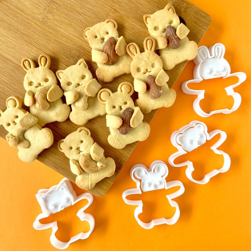 [饼干模具] 动物拥抱饼干套装 情人节 - 厨房用具 - 塑料 